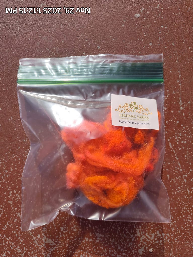 Pumpkin-colored wool