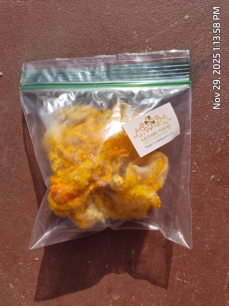 tangerine-colored wool