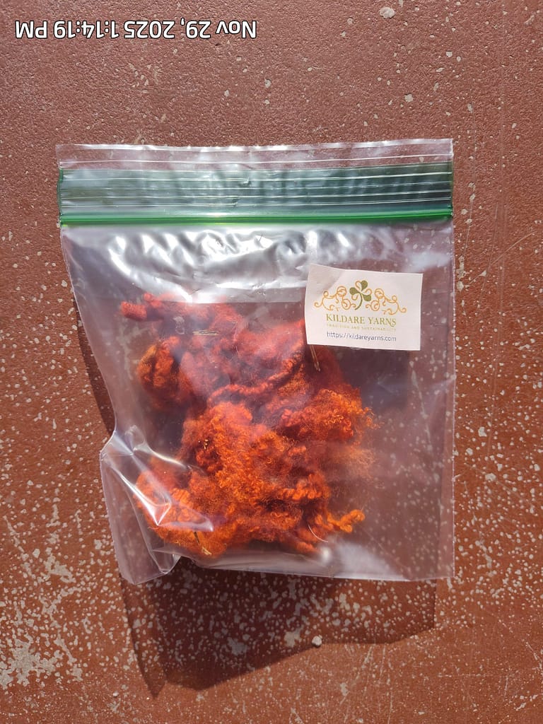 Burnt-orange colored wool